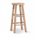 International Concepts International Concepts 1S-530 Round Top Stool - 30 in. sh 1S-530
